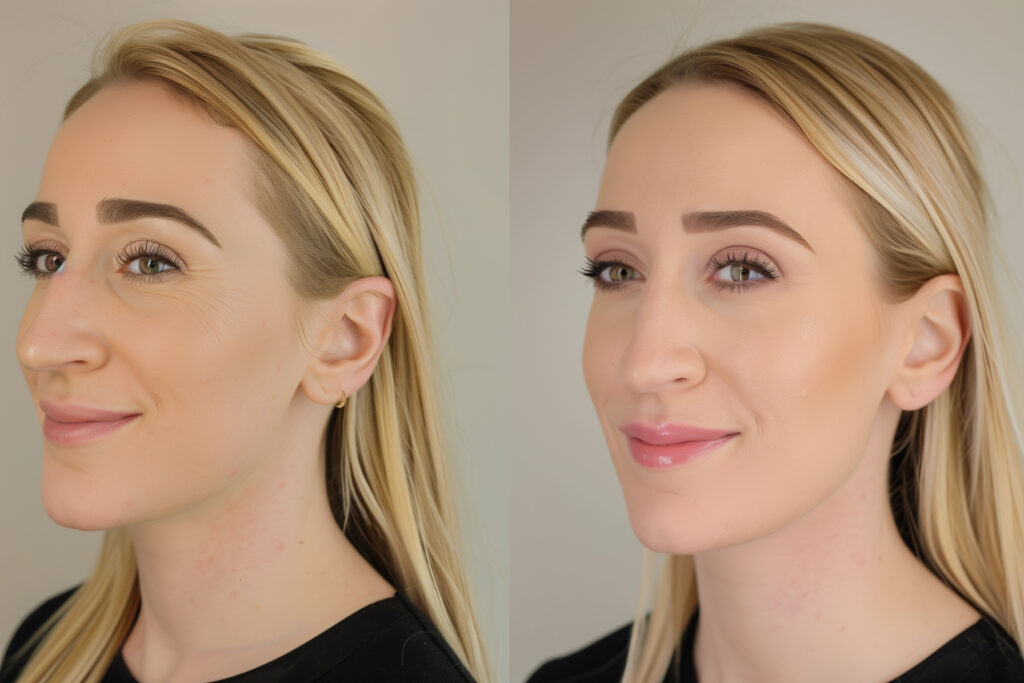 Copper peptide serum before and after skin results