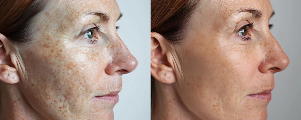 Copper peptide serum before and after skin results
